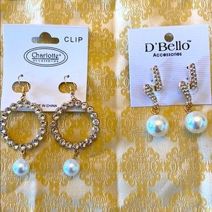 New Gorgeous Pearl and Hoop Earrings